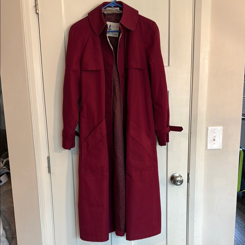 Vintage Misty Harbor Women’s Red Trench Coat